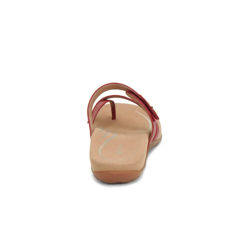 Aetrex Women's Izzy Adjustable Slide Sandal - Red SE228