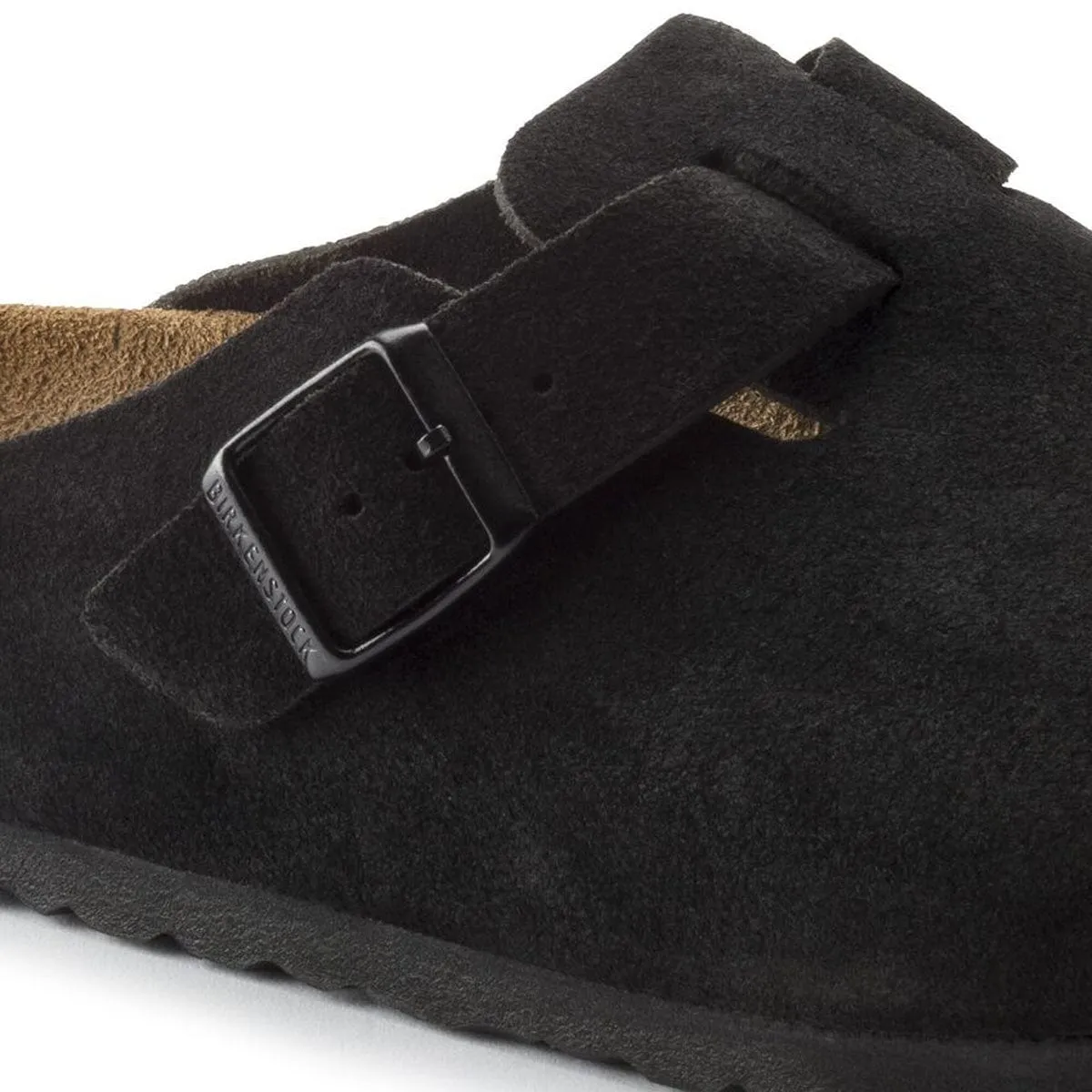 Birkenstock Boston Soft Footbed Narrow Taupe Suede