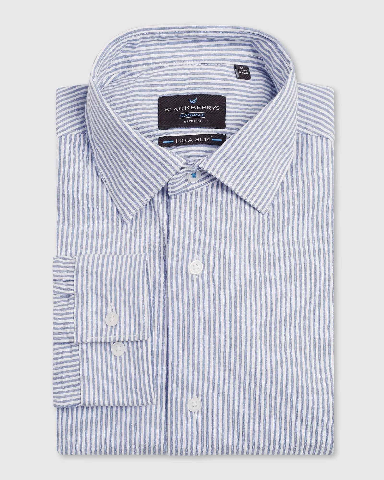 Casual Blue Stripe Shirt - Taffy