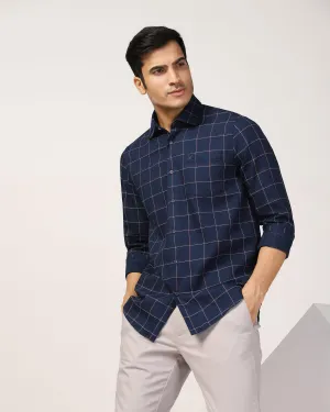 Casual Navy Check Shirt - Wilson