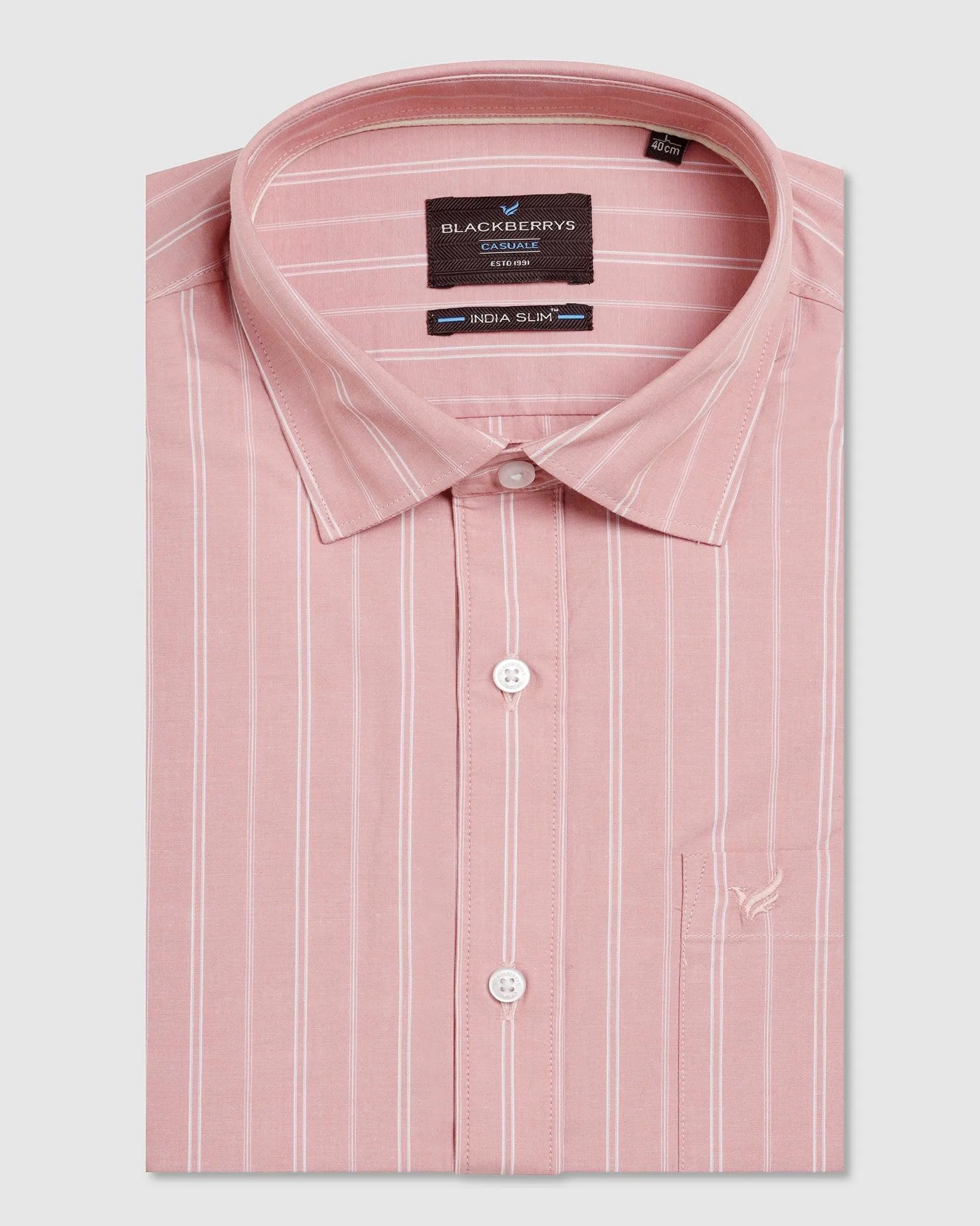 Casual Pink Stripe Shirt - Dollar