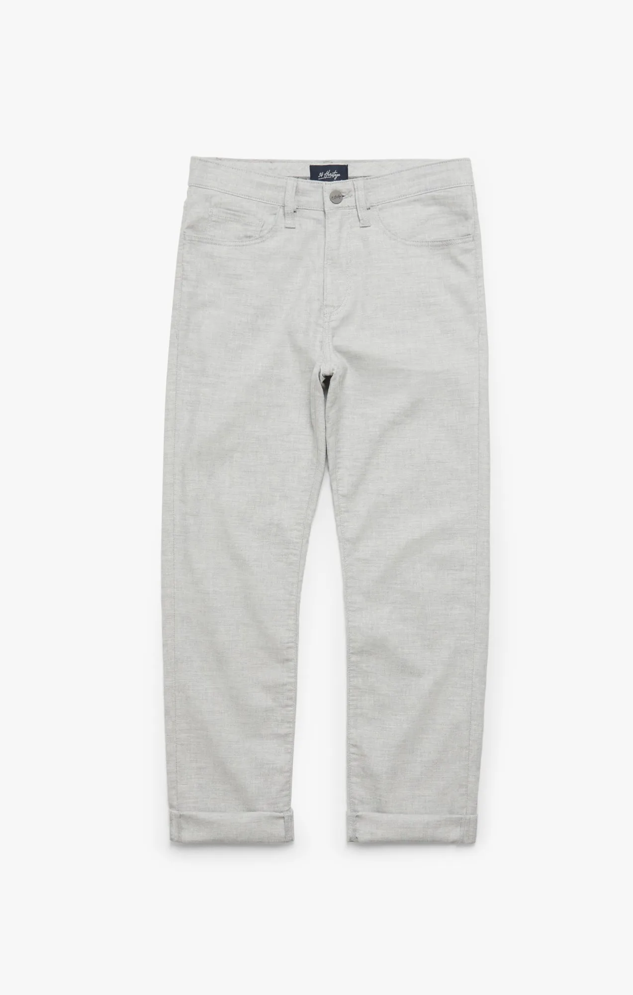 Charisma Relaxed Straight Leg Pants In Light Grey Hemp