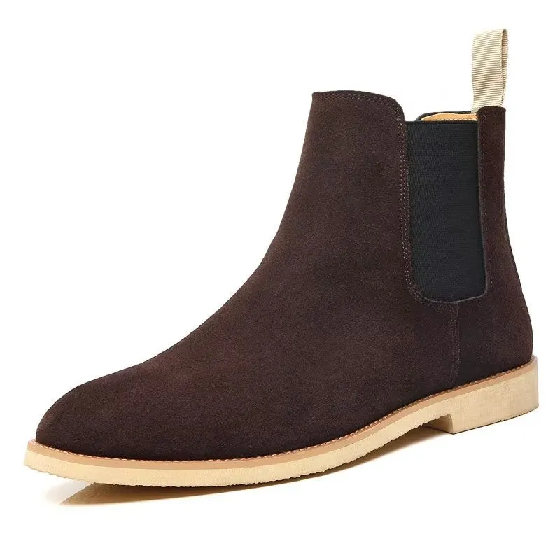 Chic Rome Embossed Pointed Toe Chelsea Boots