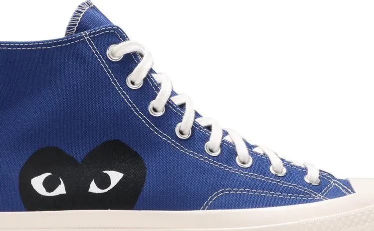 Converse Comme des Garçons PLAY x Chuck 70 High Blue Quartz sneakers, blue