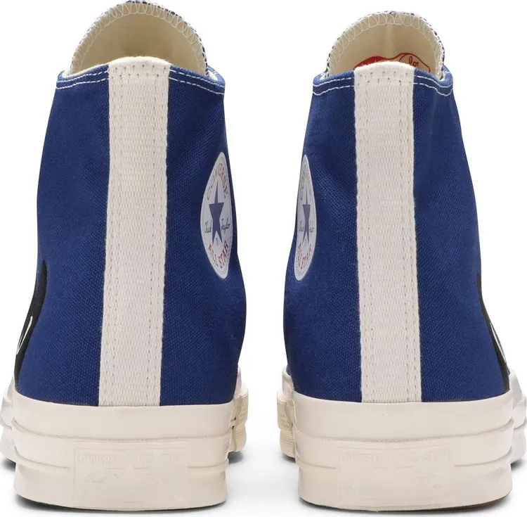 Converse Comme des Garçons PLAY x Chuck 70 High Blue Quartz sneakers, blue