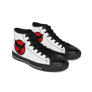 Crowgodshi 2nd Gen. High-Tops, White on White w/ RED LOGO