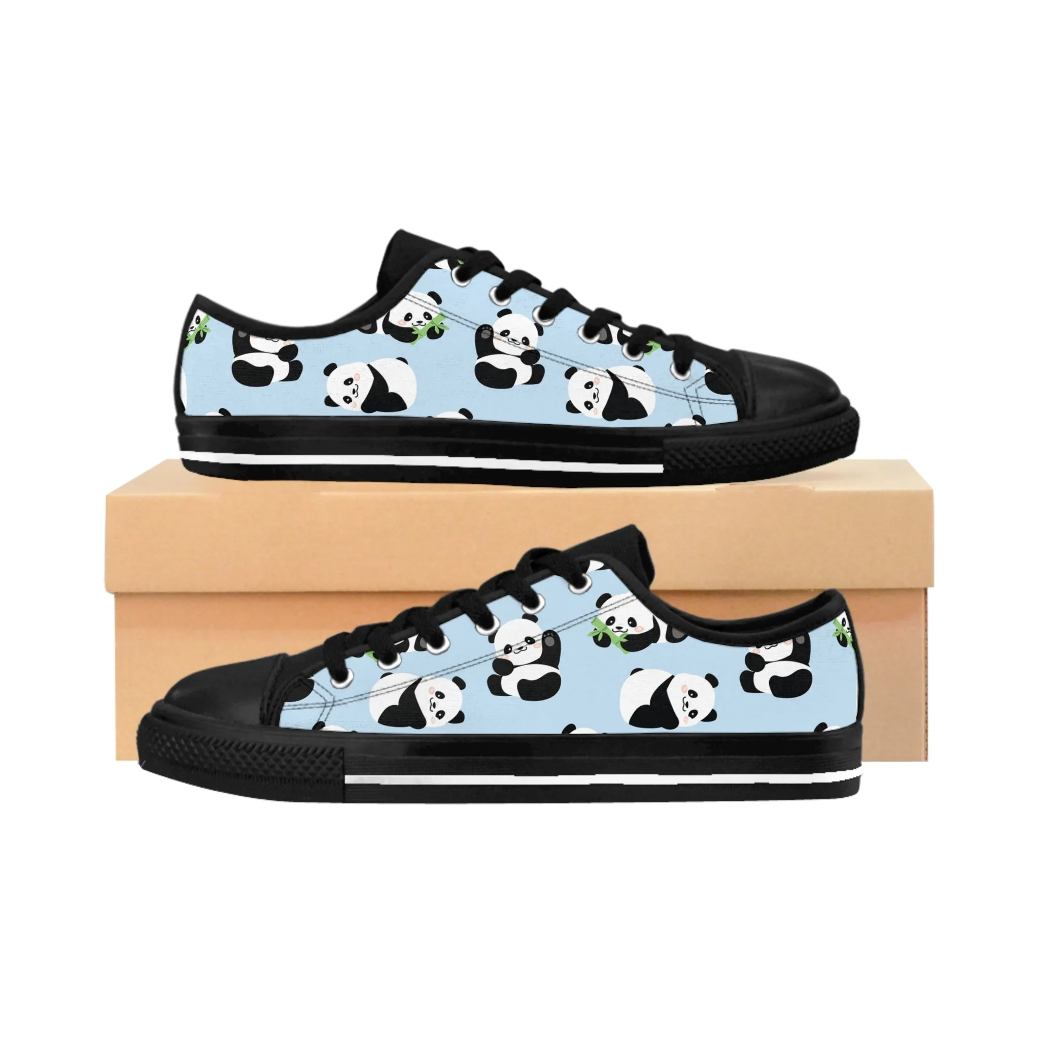 Cute Animal Panda Pattern Women's Sneakers