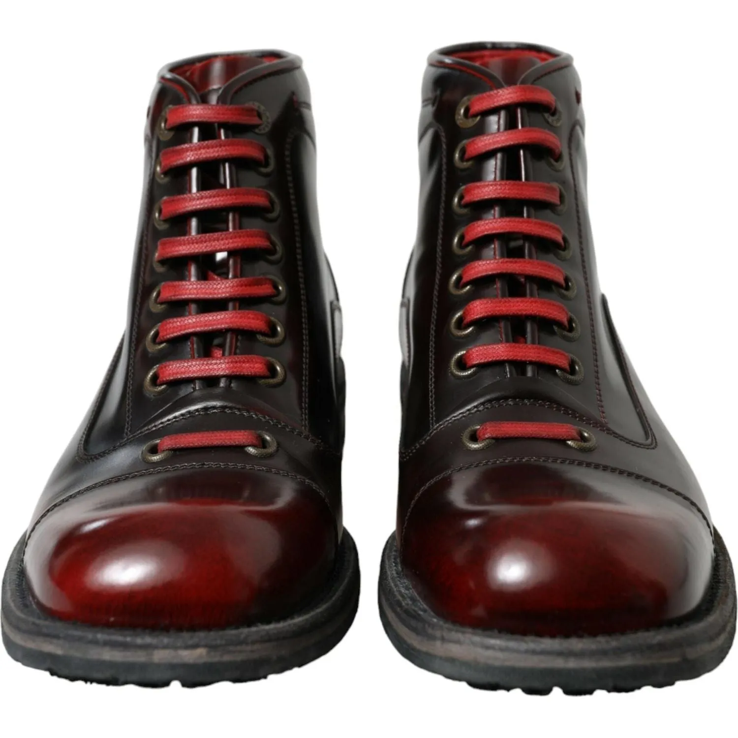 Dolce & Gabbana Dapper Dual-Tone Leather Ankle Boots