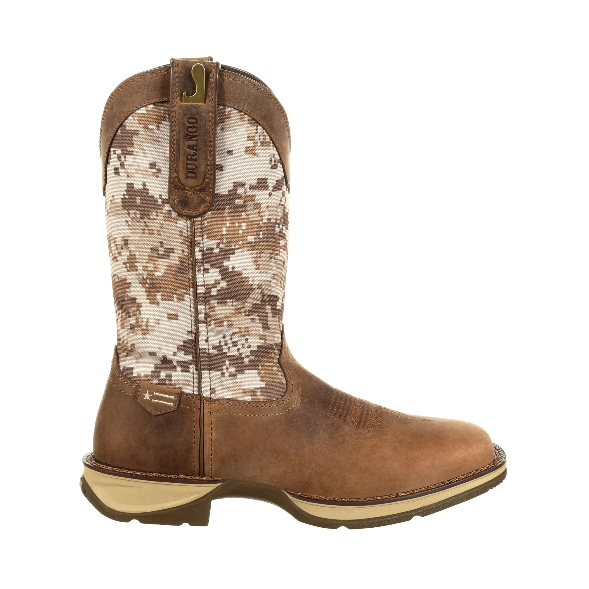 Durango Rebel Desert Camo Pull-On Leather Square Toe Boot DDB0166