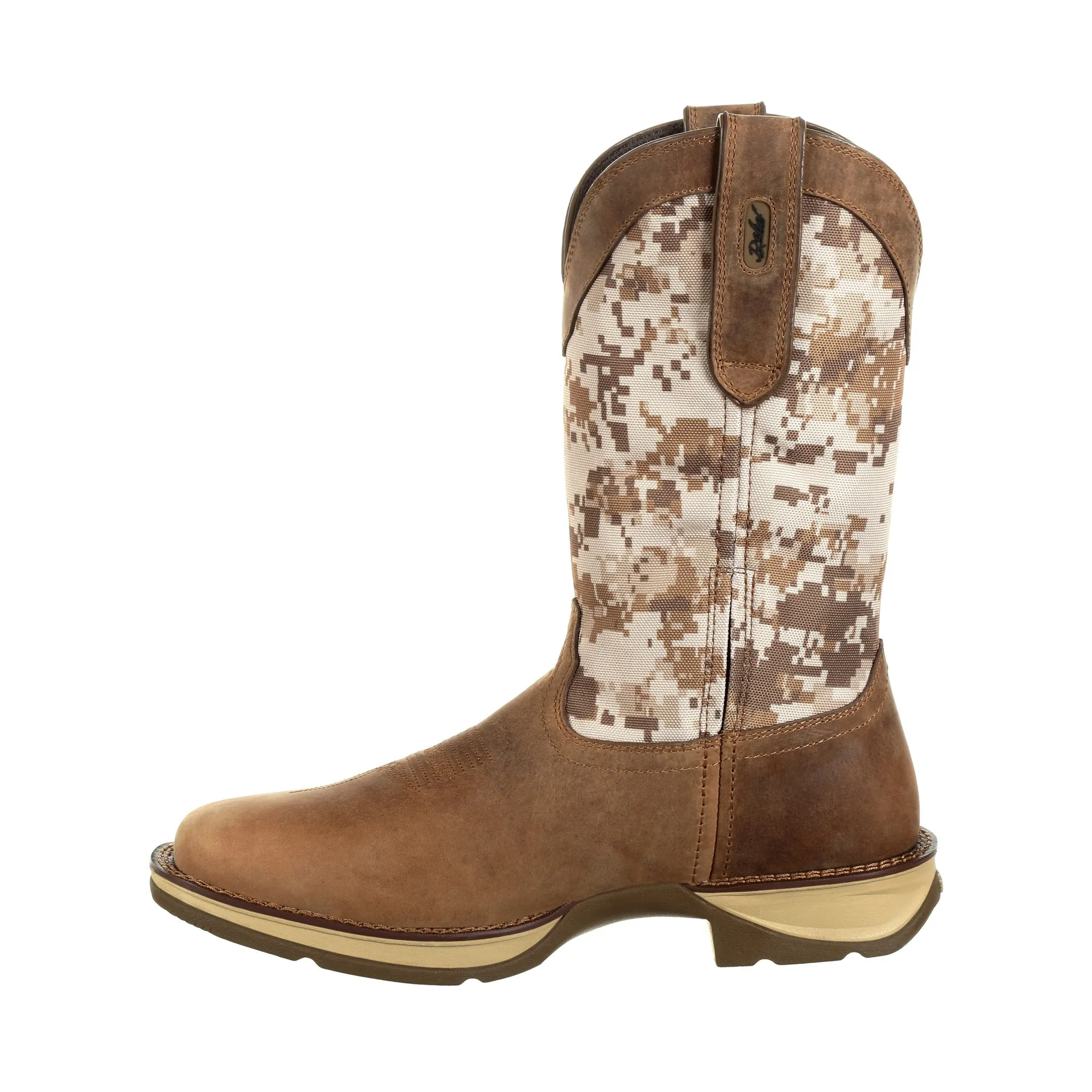 Durango Rebel Desert Camo Pull-On Leather Square Toe Boot DDB0166