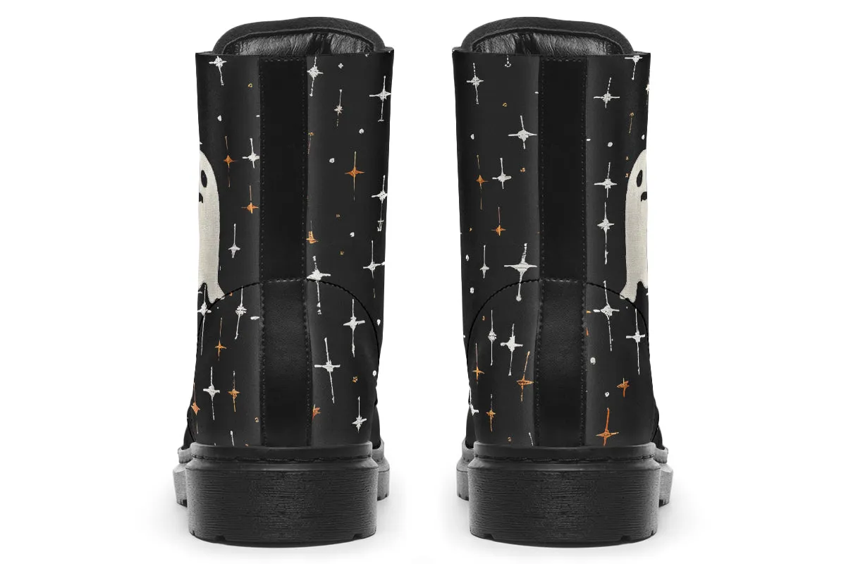 Ghost Besties Boots - Vegan Leather Doc-Style Boots with Durable Stitched on Soles