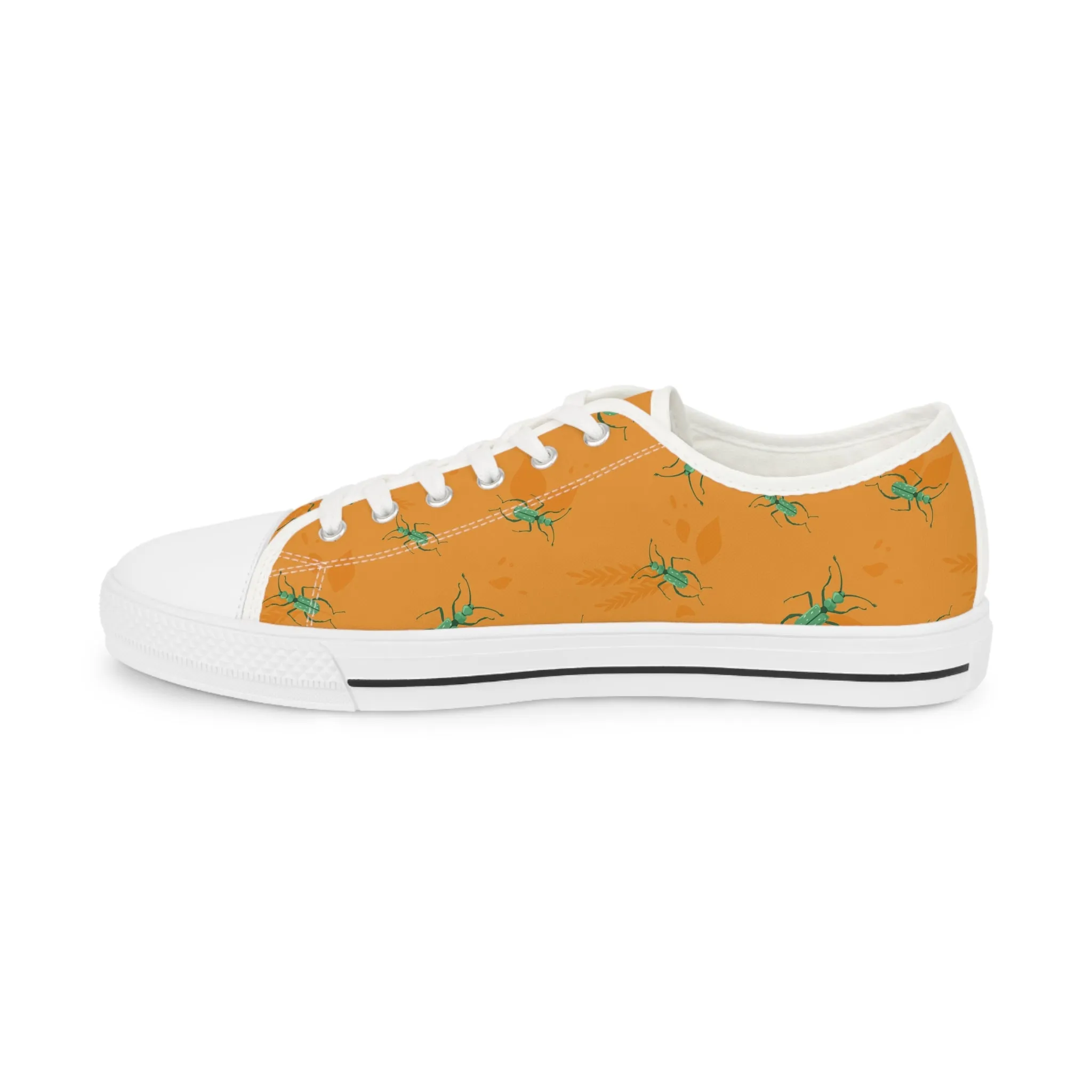 Grasshopper Pattern Men's Low Top Sneakers