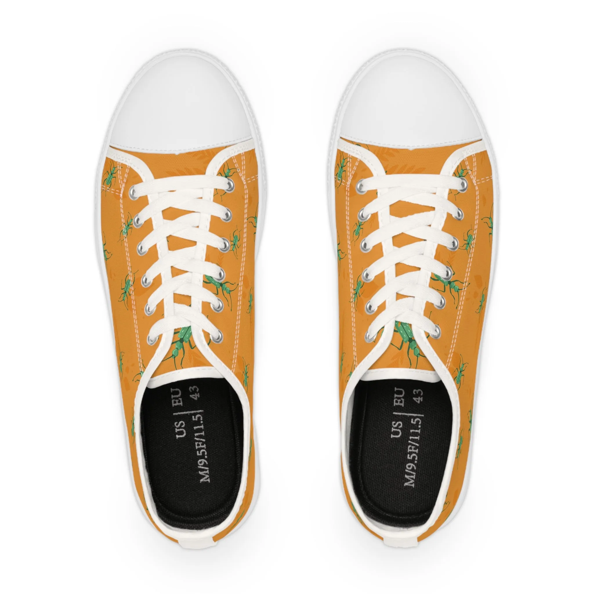 Grasshopper Pattern Men's Low Top Sneakers