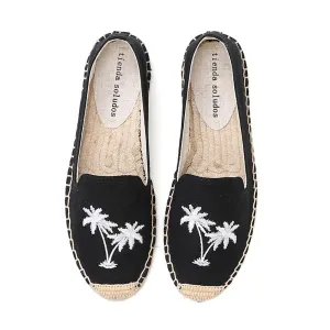 Handmade Embroidery Slip-On Espadrilles Flat Shoes