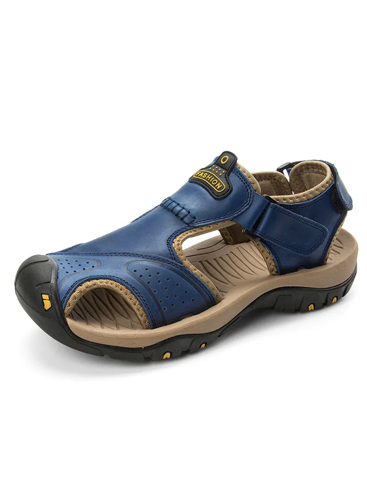 Open Toe Leather Men'S Casual Sandals