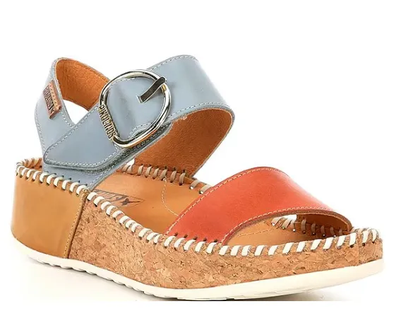 Sure! Optimized product title: Womens Pikolinos Marina 0709 Sandals in Nectar Yellow Leather