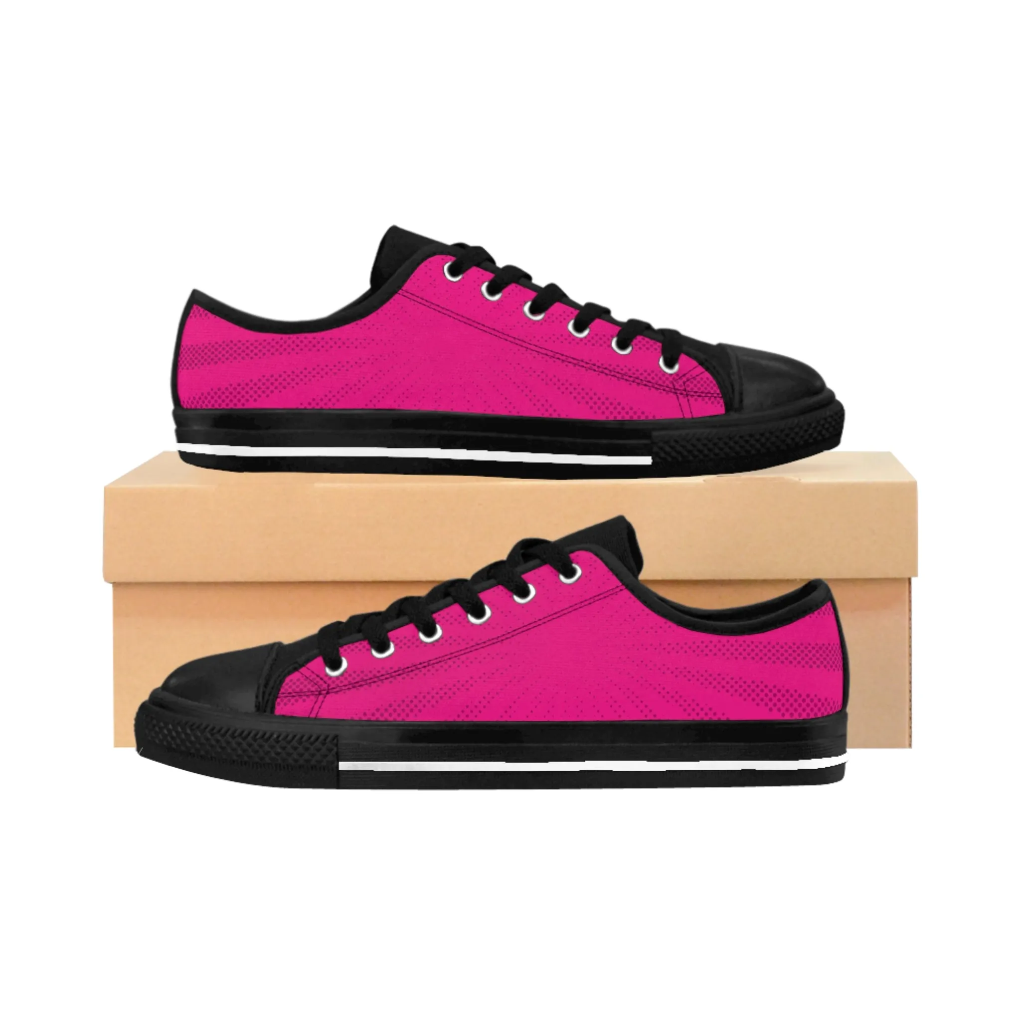 Pink Comic Background Women's Sneakers