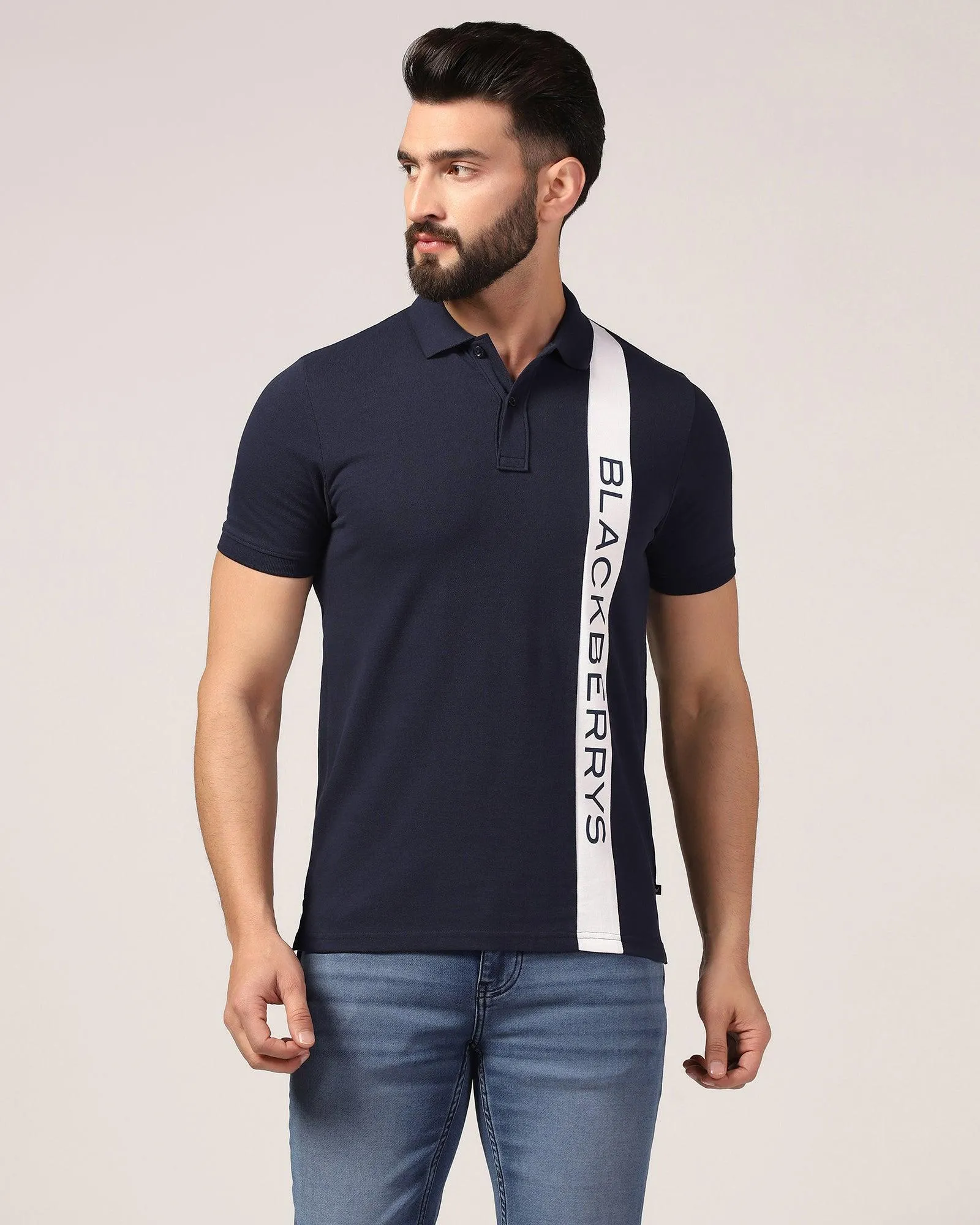 Polo Navy Printed T-Shirt - Blick