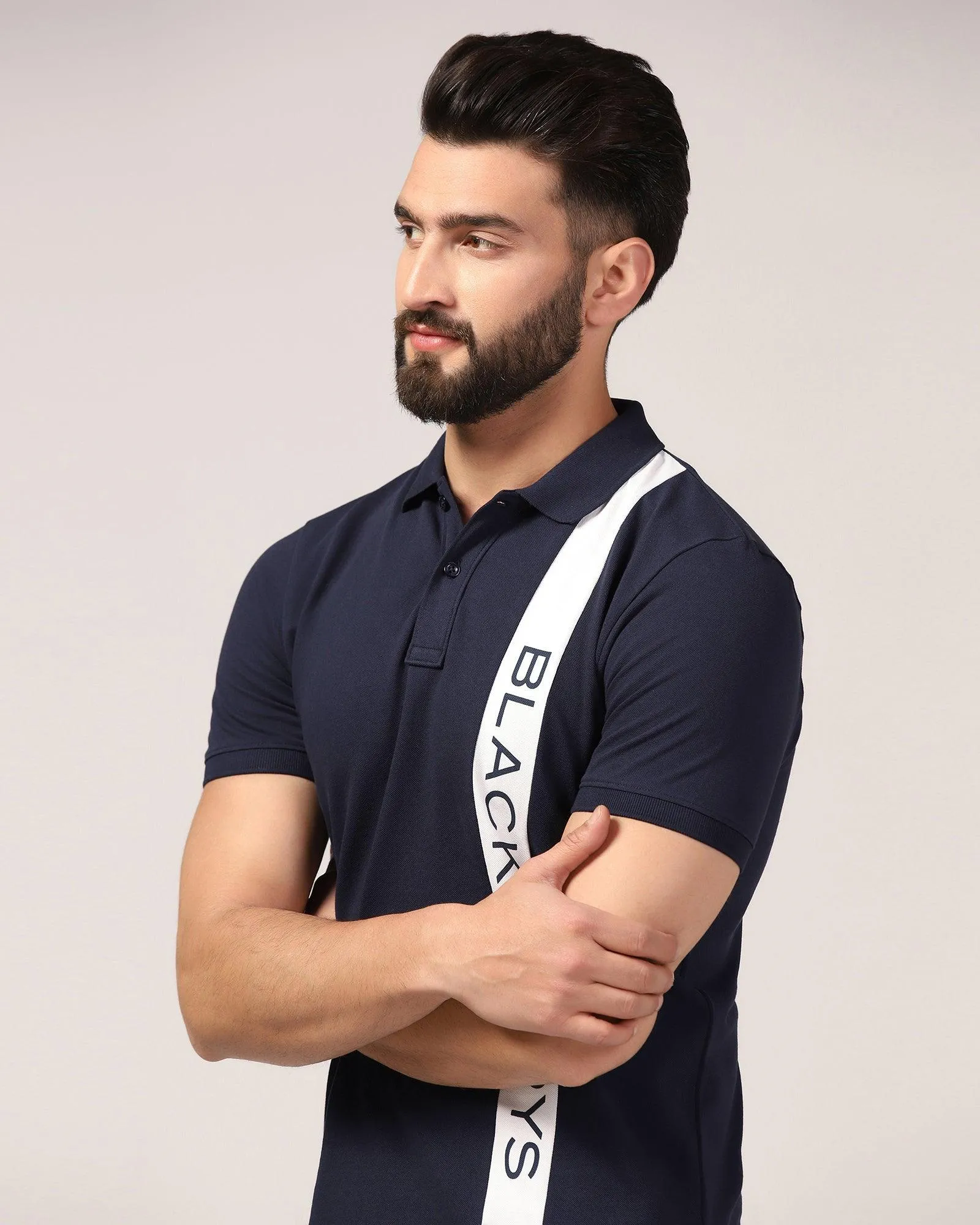 Polo Navy Printed T-Shirt - Blick