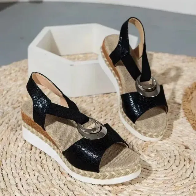 Sylvie - Elegant Wedge-heeled Espadrilles