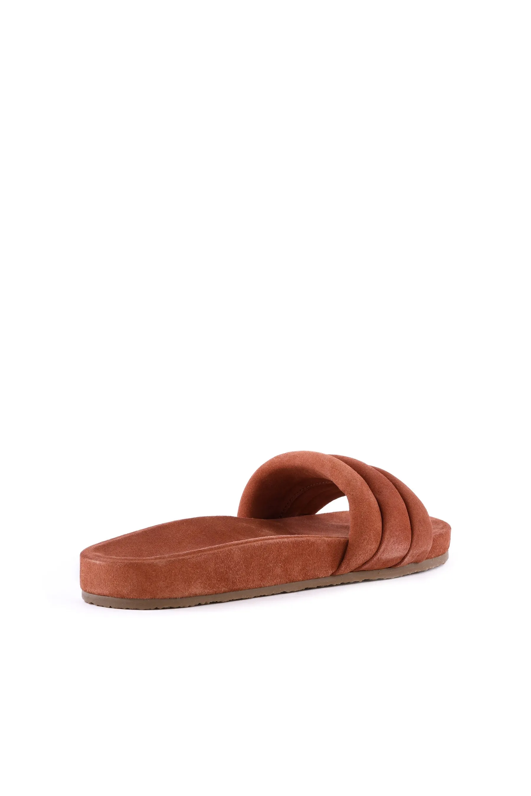 Terracotta Suede Low Key Slide