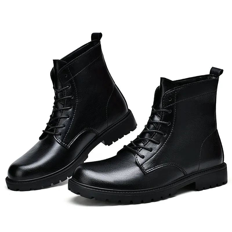 Winter retro genuine leather boots