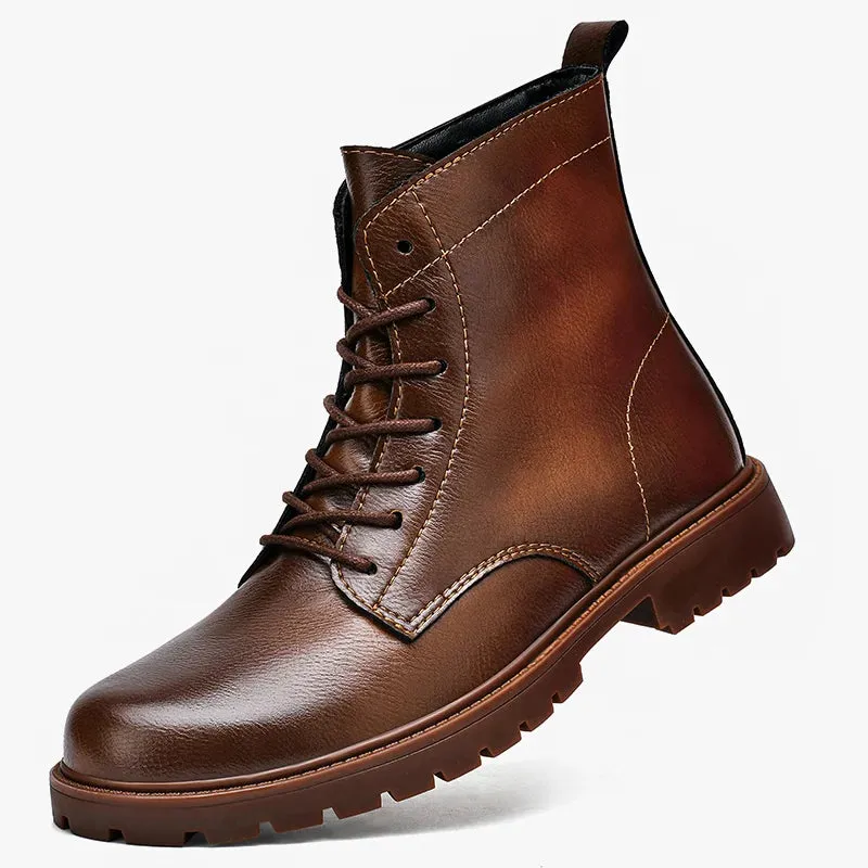 Winter retro genuine leather boots