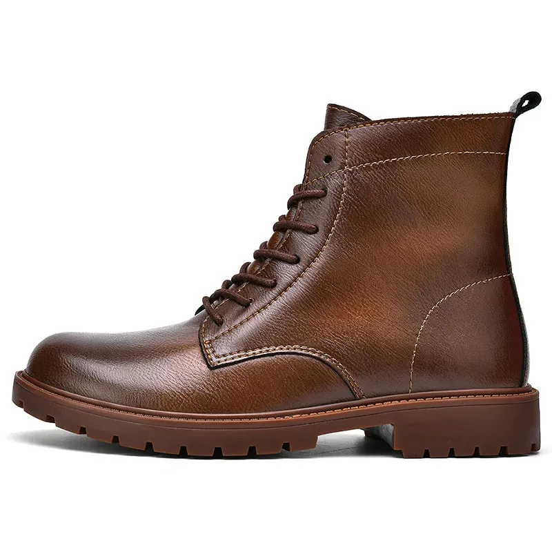 Winter retro genuine leather boots