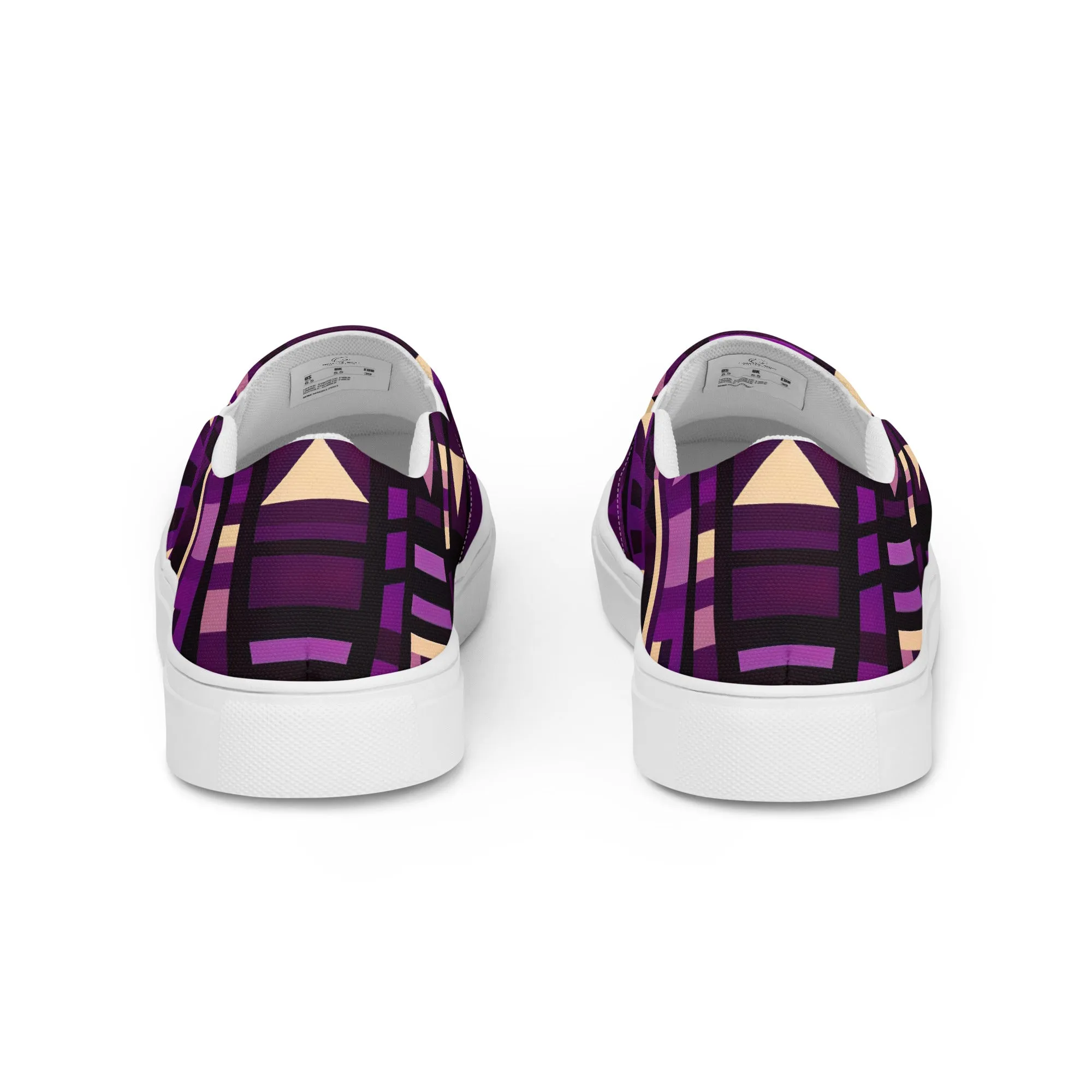 Women’s Purple Kente Slip-on Canvas Shoes